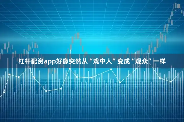 杠杆配资app好像突然从“戏中人”变成“观众”一样